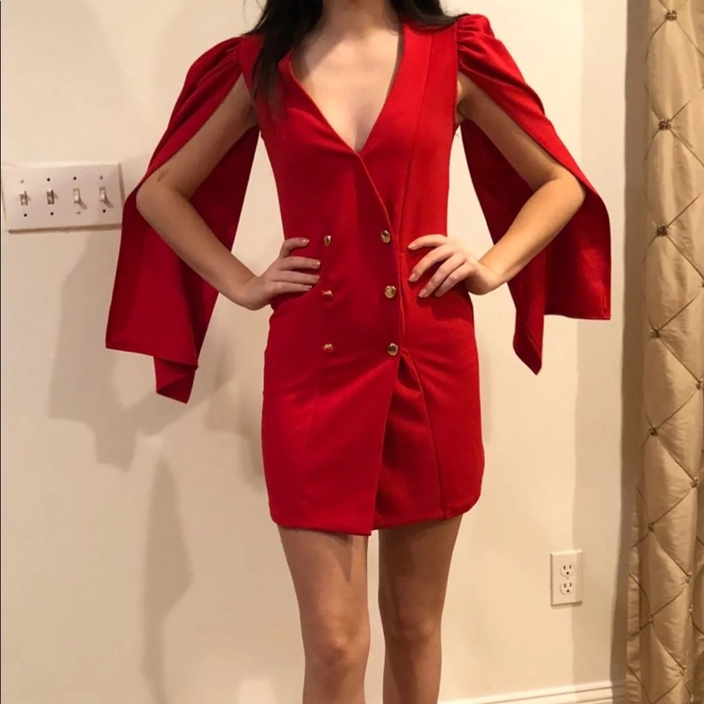 SOLD Red Blazer Dress
